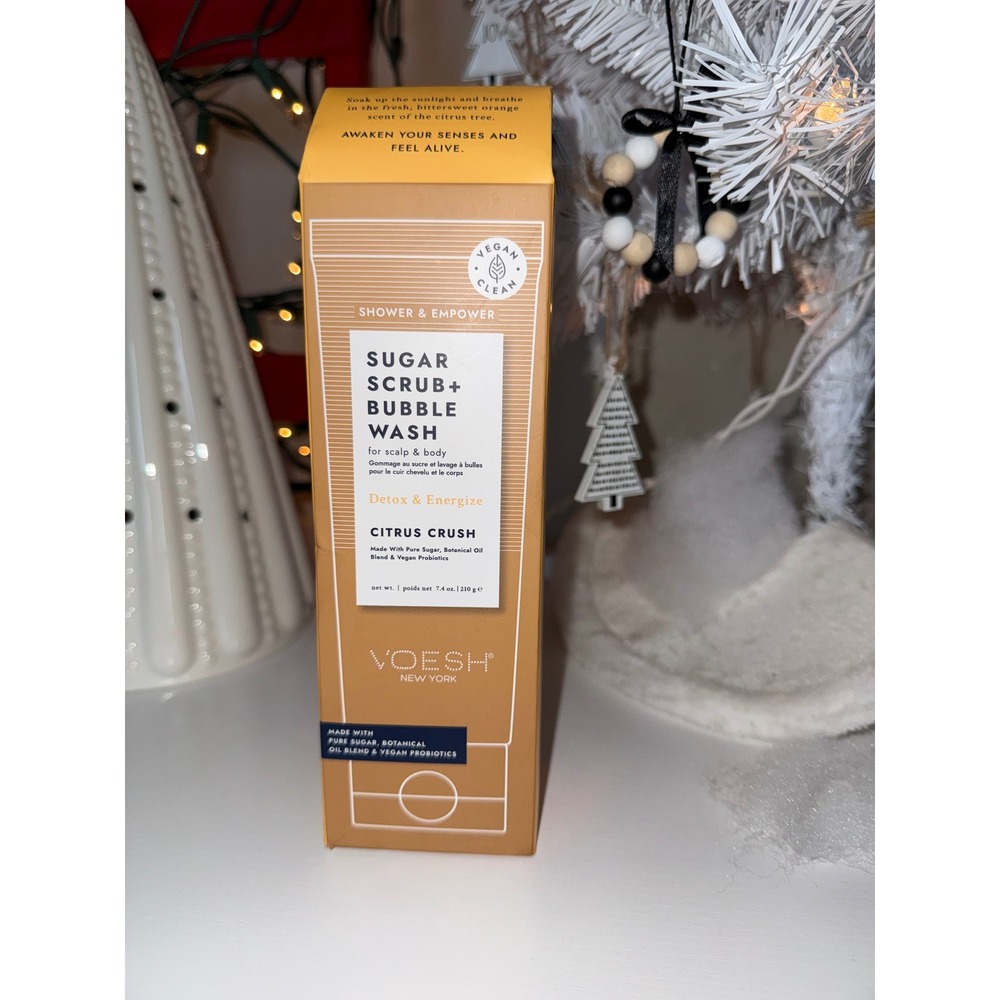 VOESH New York Sugar Scrub‎ Bubble Wash Citrus Crush Detox Energize Vegan
